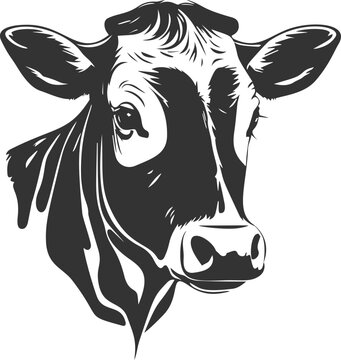 mini cow logo for a miniature cattle farm